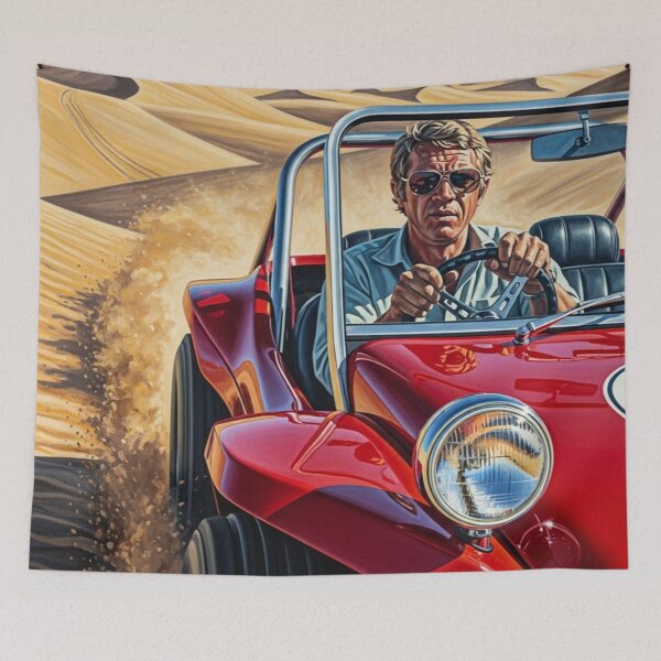 Item preview, Steve McQueen - Dune Rebel: Cinematic Off-Road Adventure Art designed and sold by Art's Diner.