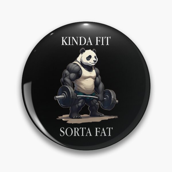 Item preview, Kinda Fit Sorta Fat Gym Panda Weightlifting Workout Fitness  designed and sold by Arens ★★★★★.