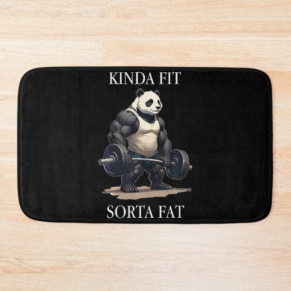Item preview, Kinda Fit Sorta Fat Gym Panda Weightlifting Workout Fitness  designed and sold by Arens ★★★★★.