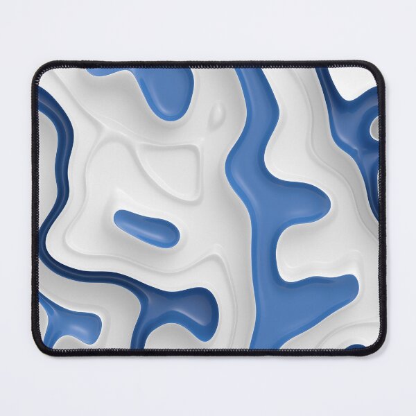 Item preview, Meander white blue designed and sold by lathspell.