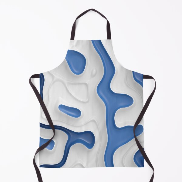 Item preview, Meander white blue designed and sold by lathspell.