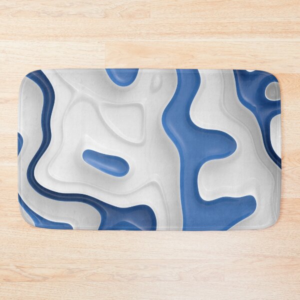 Item preview, Meander white blue designed and sold by lathspell.