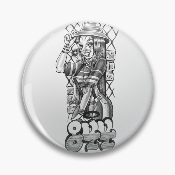 Item preview, Chicana Payasa Girl Urban Tattoo Style Art designed and sold by Prolificreate.