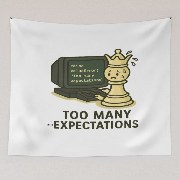 Item preview, Too Many Expectations designed and sold by PawnShiftGoods.