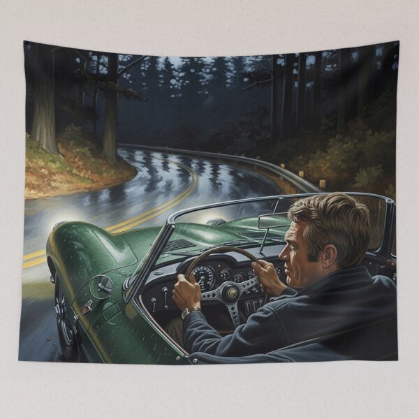 Item preview, Steve McQueen - Midnight Run: Vintage Racing Green Night Drive designed and sold by Art's Diner.