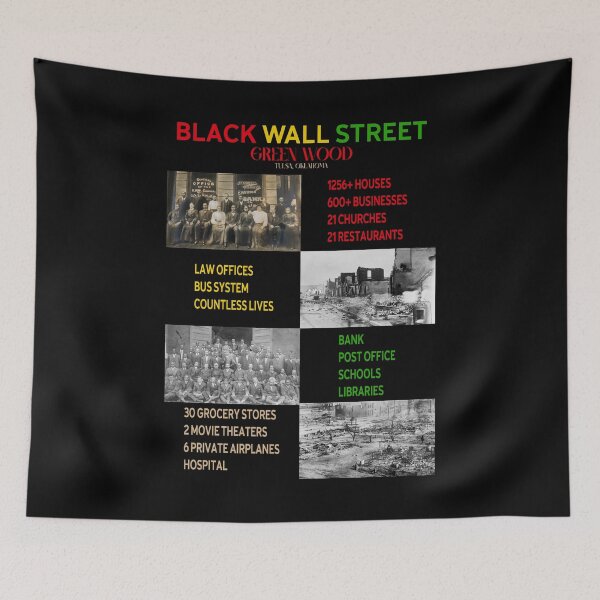 Item preview, Black Wall Street Vintage History Before And After designed and sold by PugPuppyLife.
