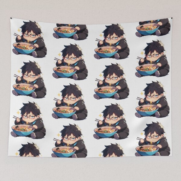 Item preview, Yukio Okumura Blue Exorcist Chibi Ramen Glasses Serious Sparkles designed and sold by mildaclairmo.