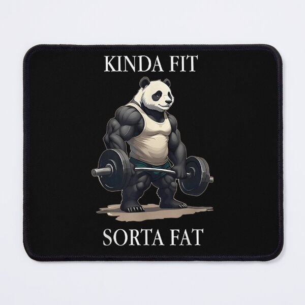 Item preview, Kinda Fit Sorta Fat Buff Bodybuilder Panda Weightlifting Gym Humor designed and sold by NgumohaLanke.