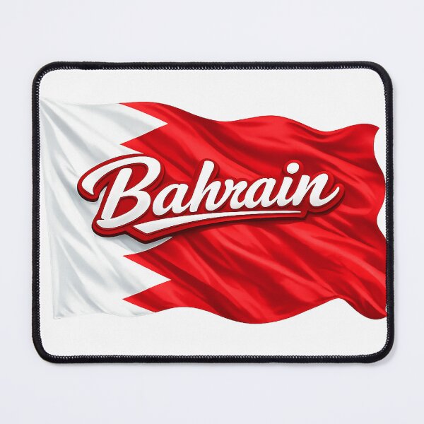 Item preview, Bahrain Waving Flag Typography – Bahraini National Pride Travel Design designed and sold by GarnerSupplyCo.