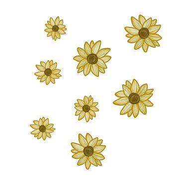 Artwork thumbnail, Baby Yellow Sunflowers by jadinwilbur