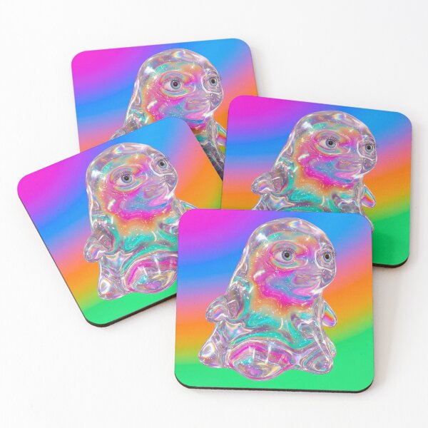 Item preview, Sparkling Iridescent Rainbow Blob Art designed and sold by maboroshilab.