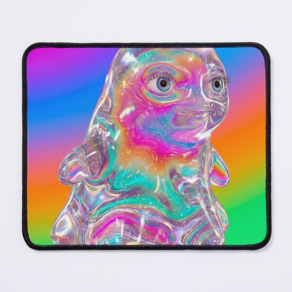 Item preview, Sparkling Iridescent Rainbow Blob Art designed and sold by maboroshilab.