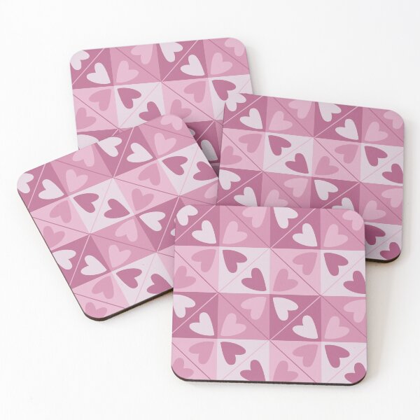 Item preview, 4 Leaf Clover Heart Pattern (pink) designed and sold by Qi7.studio.