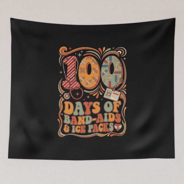 Item preview, School Nurse 100 Days of Band Aids Retro designed and sold by AdyKurniawan.