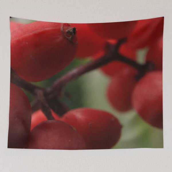 Item preview, Ripe Red Wild Berries Macro – Summer Nature Aesthetic designed and sold by vikko-art.