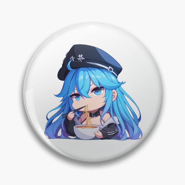 Item preview, Esdeath Akame Ga Kill Kawaii Ramen Chibi Blue Hair Military designed and sold by mildaclairmo.