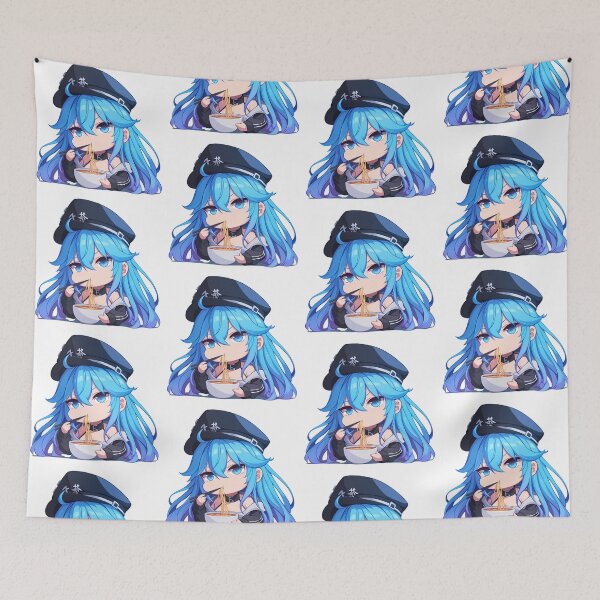 Item preview, Esdeath Akame Ga Kill Kawaii Ramen Chibi Blue Hair Military designed and sold by mildaclairmo.