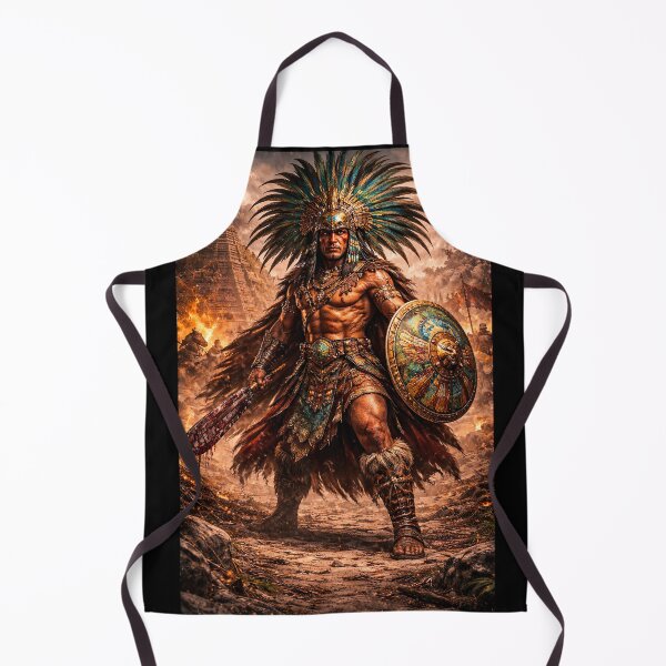 Item preview, Aztec Warrior of the Sun – Ancient Mesoamerican Battle Art, Epic Tribal Fighter, Mythic Civilization Fantasy Illustration designed and sold by Dominik1994.