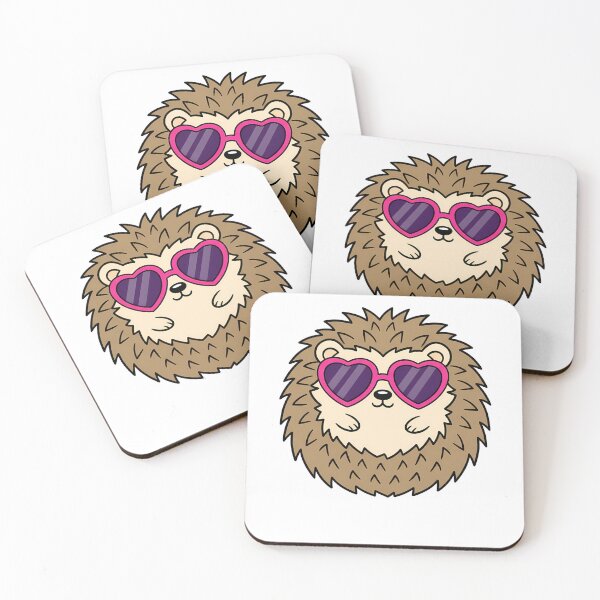 Item preview, Cute Hedgehog Pink Heart Sunglasses designed and sold by k3rstman1.