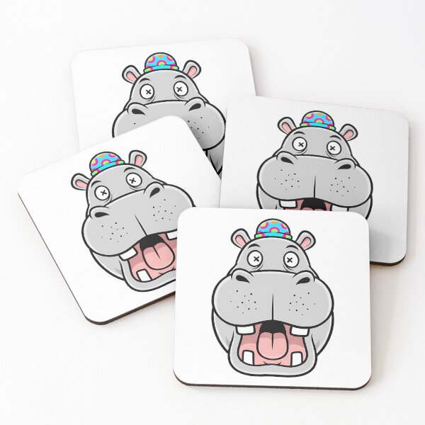Item preview, Funny Cartoon Hippo Head with Colorful Hat designed and sold by k3rstman1.