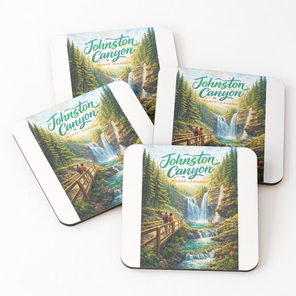 Item preview, Johnston Canyon Upper Falls and Boardwalk Path – Banff National Park’s Premier Forest and River Trail in Alberta, Canada designed and sold by Places On Earth.