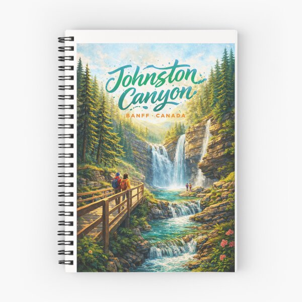 Item preview, Johnston Canyon Upper Falls and Boardwalk Path – Banff National Park’s Premier Forest and River Trail in Alberta, Canada designed and sold by Places On Earth.