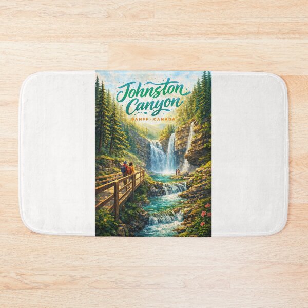 Item preview, Johnston Canyon Upper Falls and Boardwalk Path – Banff National Park’s Premier Forest and River Trail in Alberta, Canada designed and sold by Places On Earth.