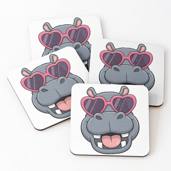 Item preview, Cute Hippo Pink Sunglasses designed and sold by k3rstman1.