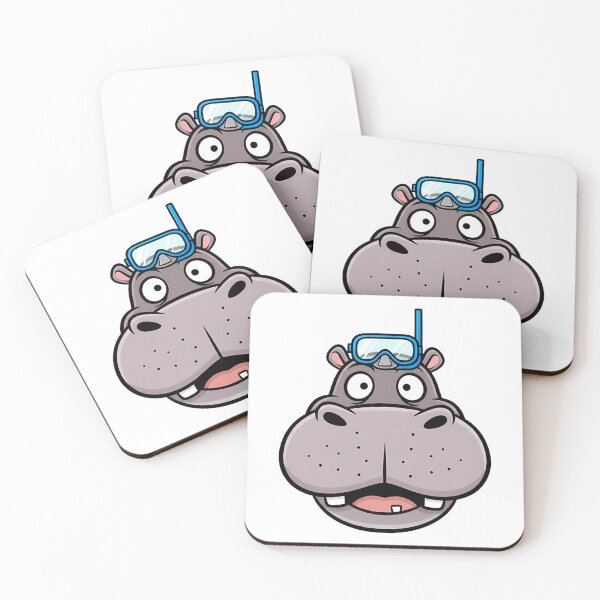 Item preview, Cute Cartoon Hippo Snorkeler Animal designed and sold by k3rstman1.