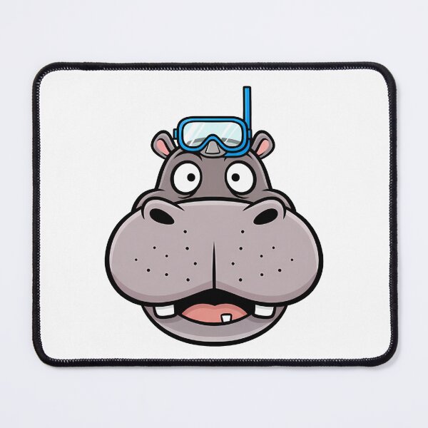 Item preview, Cute Cartoon Hippo Snorkeler Animal designed and sold by k3rstman1.