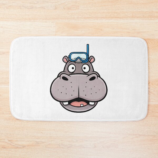 Item preview, Cute Cartoon Hippo Snorkeler Animal designed and sold by k3rstman1.