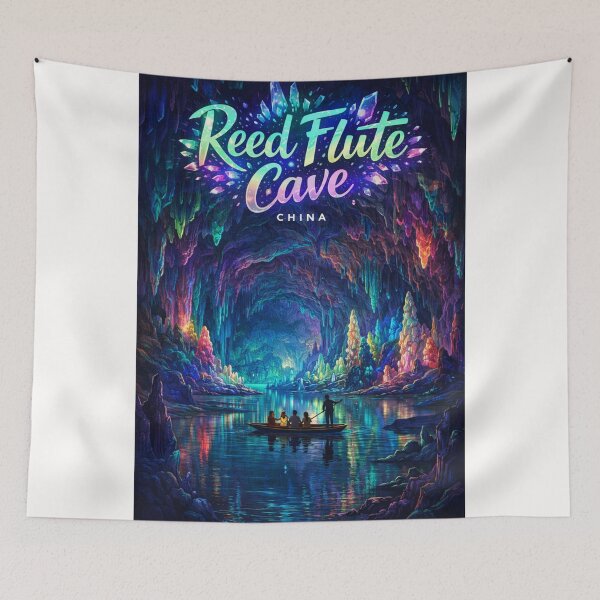 Item preview, Reed Flute Cave Light Show in Guilin, China – Colorful Karst Formations in Guangxi's Subterranean Wonder designed and sold by Places On Earth.