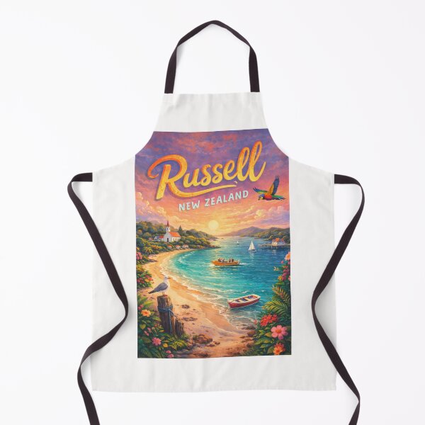 Item preview, Russell Bay Sunset and Boats in Northland, New Zealand – Coastal Village in the Bay of Islands designed and sold by Places On Earth.