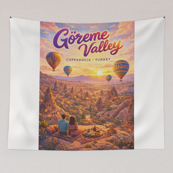 Item preview, Göreme Valley Hot Air Balloons at Sunrise – Cappadocia’s Volcanic Landscape and Cave Dwellings in Turkey designed and sold by Places On Earth.