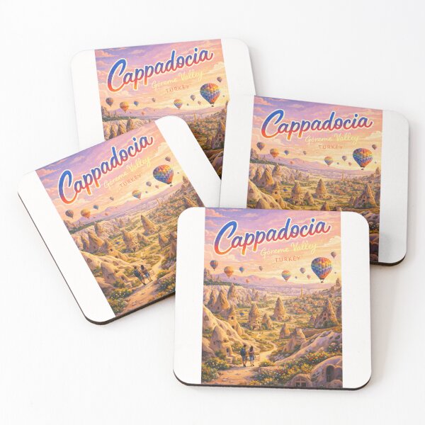 Item preview, Cappadocia Göreme Valley Landscape with Hot Air Balloons – Turkey’s Iconic Volcanic Formations and Rock Villages designed and sold by Places On Earth.