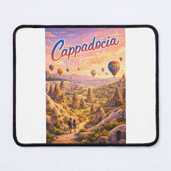 Item preview, Cappadocia Göreme Valley Landscape with Hot Air Balloons – Turkey’s Iconic Volcanic Formations and Rock Villages designed and sold by Places On Earth.