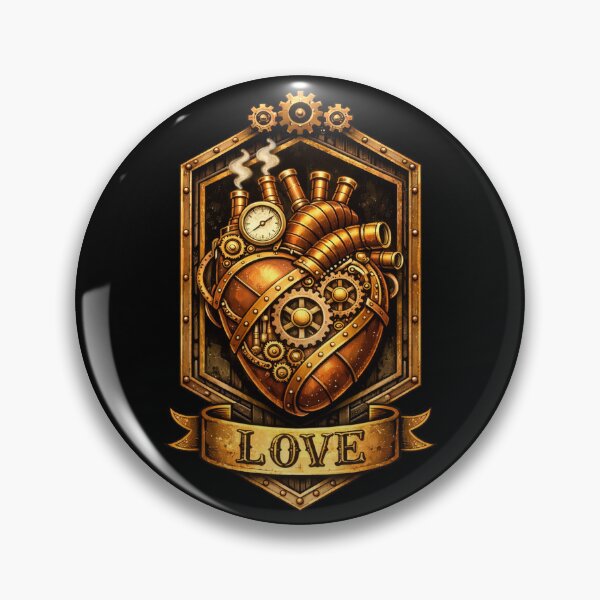 Item preview, Steampunk LOVE Mechanical Heart | Victorian Brass & Gear Art designed and sold by Forged in the Warp.