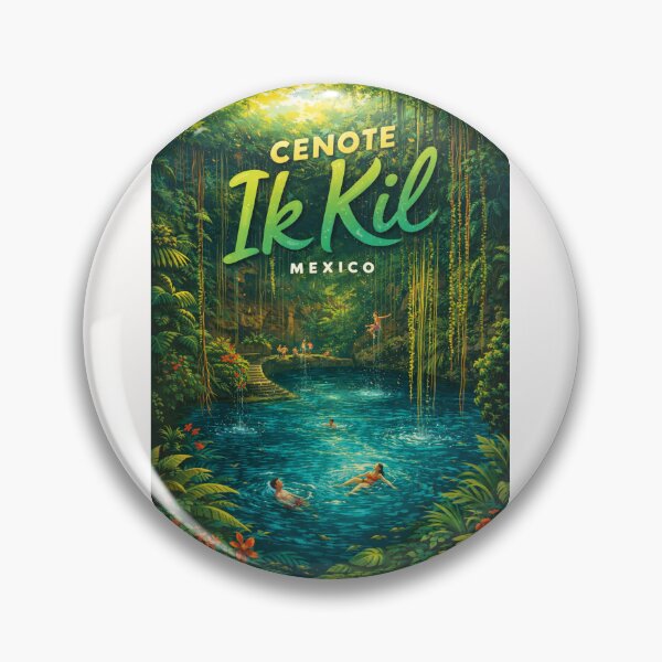 Item preview, Cenote Ik Kil in Yucatán, Mexico – Sacred Mayan Sinkhole Surrounded by Lush Jungle and Hanging Vines near Chichén Itzá designed and sold by Places On Earth.