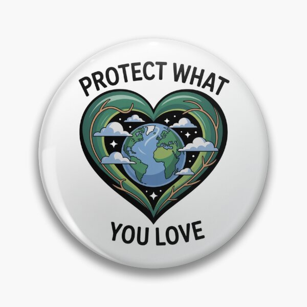 Item preview, Protect What You Love Earth Botanical Heart designed and sold by proearth2022.