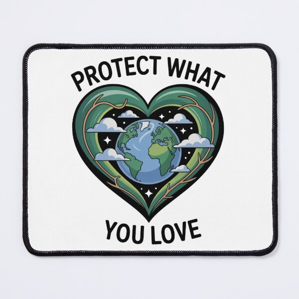 Item preview, Protect What You Love Earth Botanical Heart designed and sold by proearth2022.