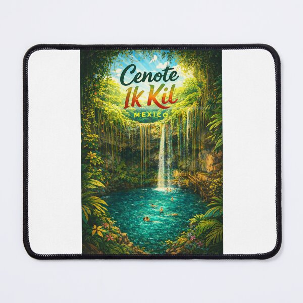 Item preview, Cenote Ik Kil Waterfall View in Mexico’s Yucatán Peninsula – Tropical Sinkhole Near Chichén Itzá and Mayan Heritage Sites designed and sold by Places On Earth.