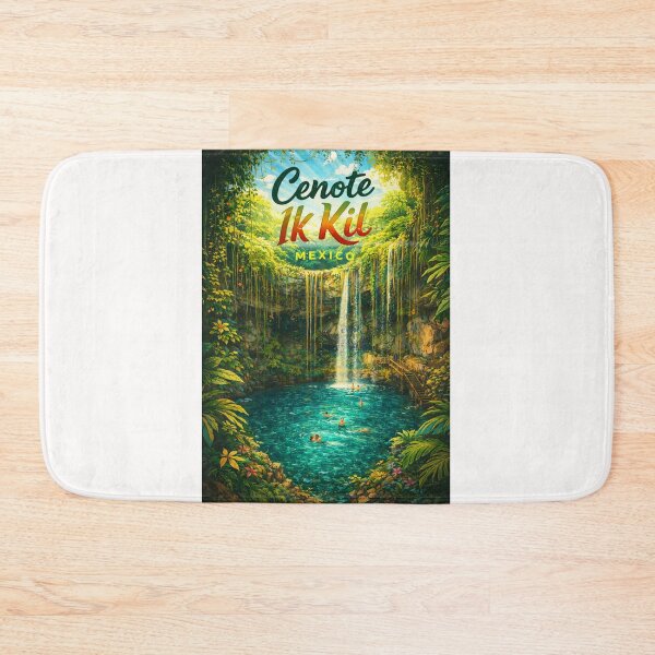 Item preview, Cenote Ik Kil Waterfall View in Mexico’s Yucatán Peninsula – Tropical Sinkhole Near Chichén Itzá and Mayan Heritage Sites designed and sold by Places On Earth.