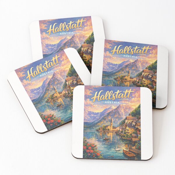 Item preview, Hallstatt Village on Lake Hallstättersee – Alpine Lakeside Scene with Austrian Architecture and Dachstein Mountains designed and sold by Places On Earth.