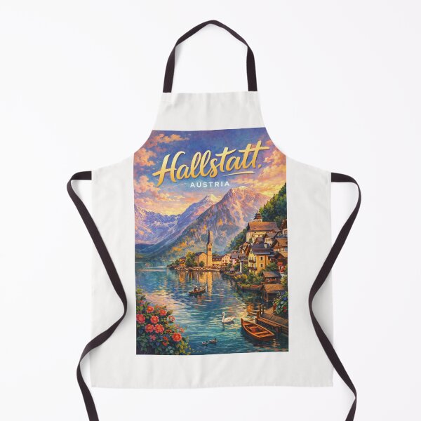 Item preview, Hallstatt Village on Lake Hallstättersee – Alpine Lakeside Scene with Austrian Architecture and Dachstein Mountains designed and sold by Places On Earth.