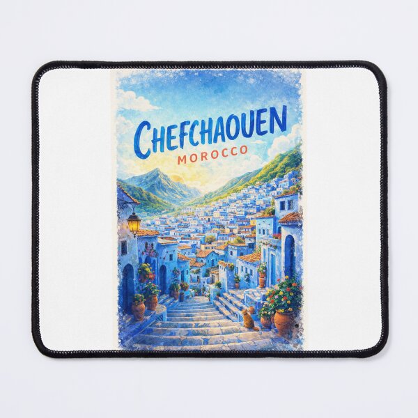 Item preview, Chefchaouen Morocco – The Blue Pearl of the Rif Mountains with Cobblestone Streets and Terraced Alleys designed and sold by Places On Earth.