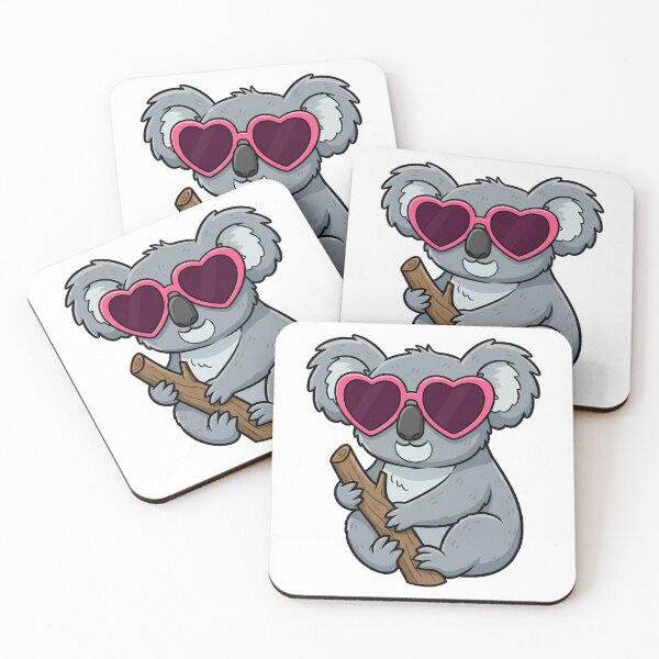 Item preview, Cute Koala Pink Heart Sunglasses designed and sold by k3rstman1.