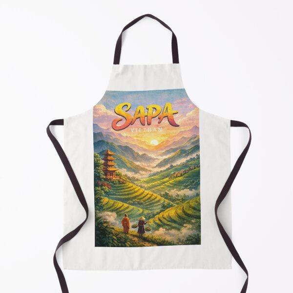 Item preview, Sunrise Over Sapa Vietnam – Mountain Temples and Misty Rice Terraces in the Highlands of Lào Cai Province designed and sold by Places On Earth.