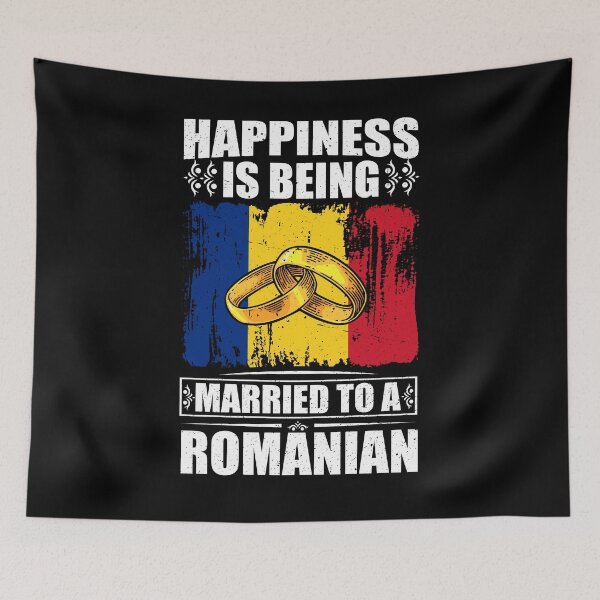 Item preview, Happiness Is Being Married To A Romanian  designed and sold by GabbyKash.