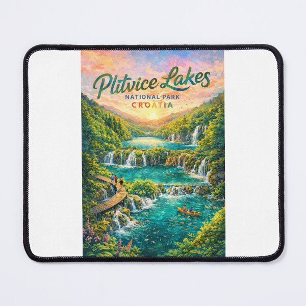 Item preview, Plitvice Lakes National Park in Croatia – Waterfalls, Wooden Walkways, and Turquoise Lakes in a Forested Paradise designed and sold by Places On Earth.