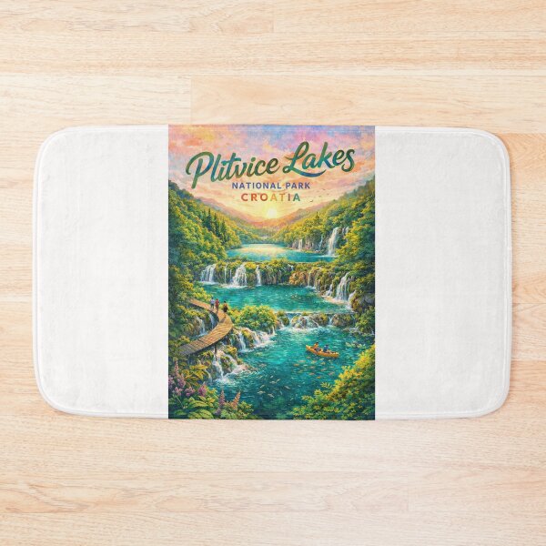 Item preview, Plitvice Lakes National Park in Croatia – Waterfalls, Wooden Walkways, and Turquoise Lakes in a Forested Paradise designed and sold by Places On Earth.